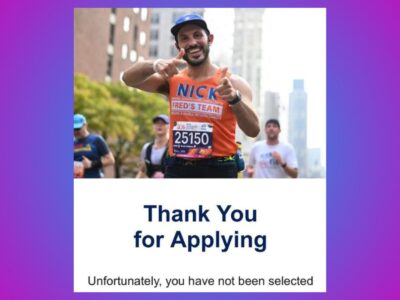 Marathon runner receives rejection email with his face on it, goes viral online