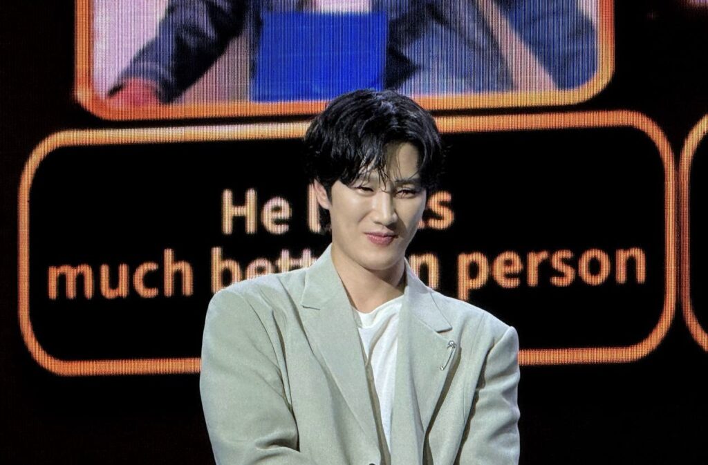 Ahn Bo Hyun during the “Boss Awards” segment of his fan meeting.