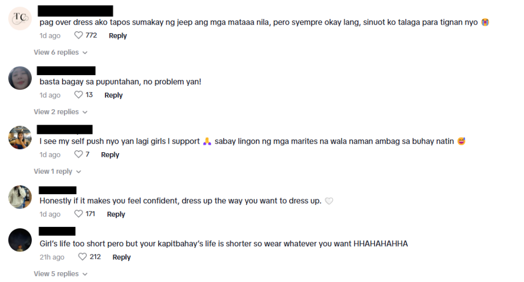 Tiktok comments