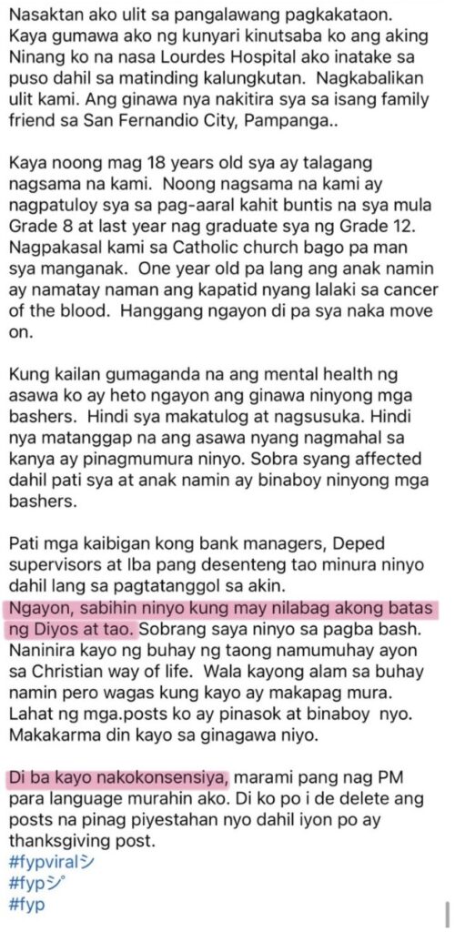 statements to bashers