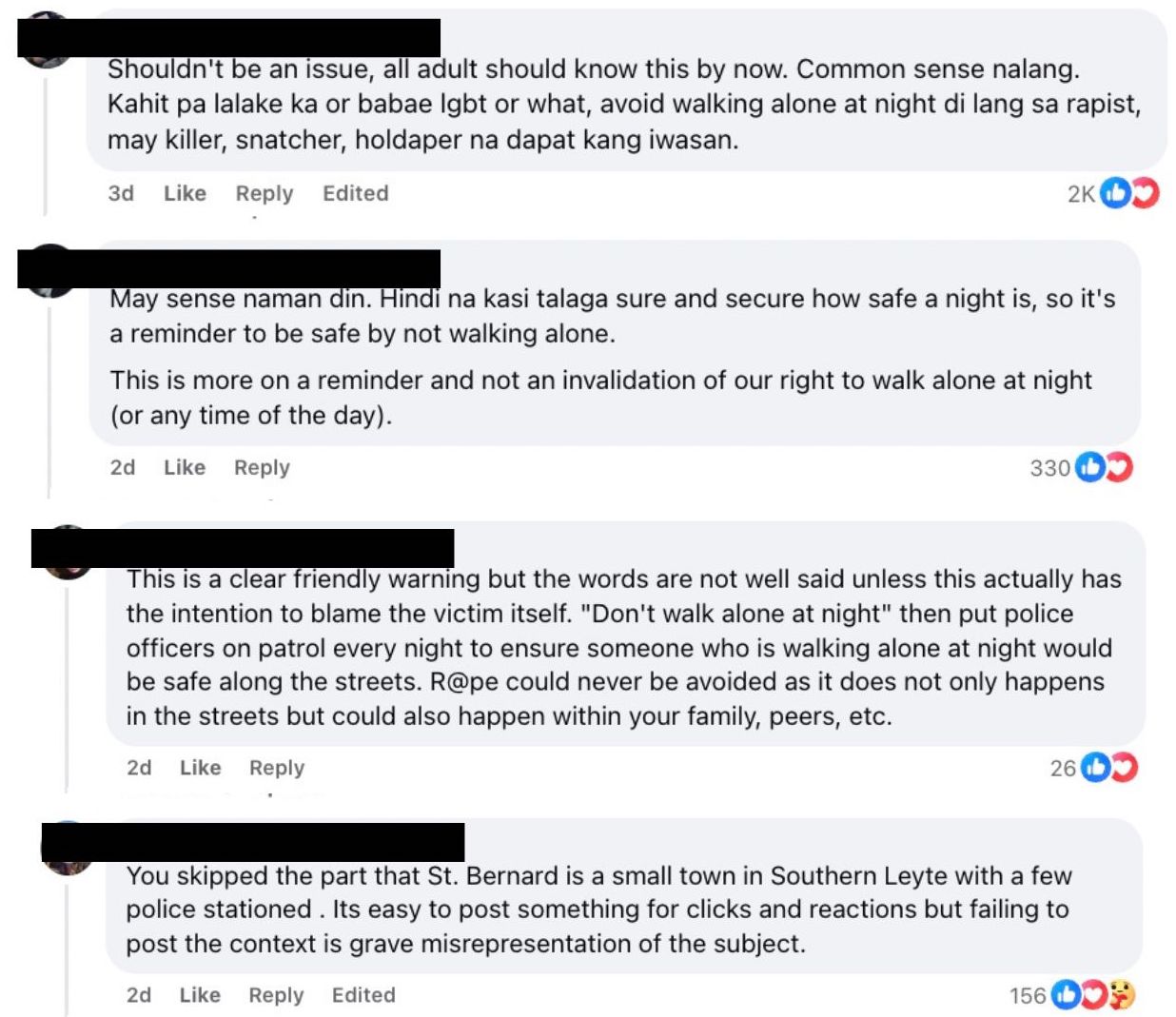 comments to St. Bernard's post
