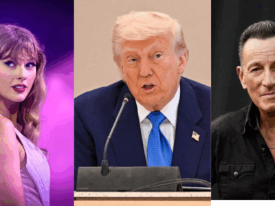 Donald Trump hurls insults at Bruce Springsteen and Taylor Swift mid-air from Air Force One